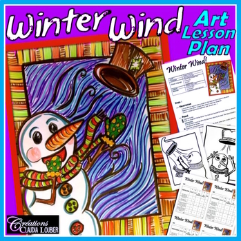 Preview of Winter Art Activity: Winter Wind, Christmas