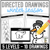 Winter Art Directed Drawing Worksheets