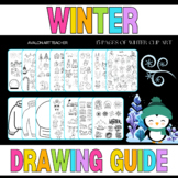 Winter Art  Drawing Guide  Landscape Coloring Pages Christ