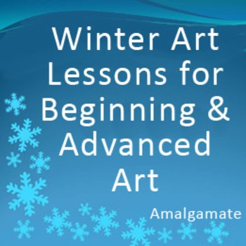 Preview of Winter Art Lesson Bundle Pack