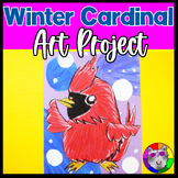 Winter Art Lesson Plan, Cardinal Artwork for 1st, 2nd, 3rd