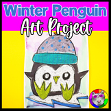 Winter Art Lesson Plan, Penguin Artwork for 1st, 2nd, 3rd,