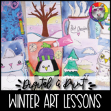 Winter Art Lessons Booklet, DIGITAL & PRINT Art Projects