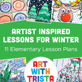 Christmas & Winter Art Lessons Inspired by Artists - 11 Ho