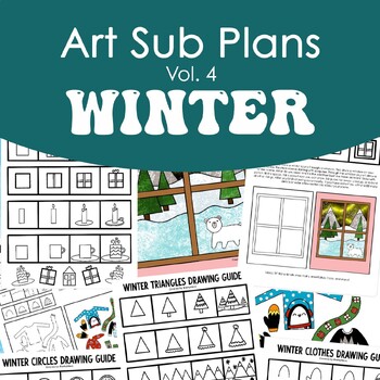Preview of Winter Art Lessons and Handouts for Subs or Early Finishers