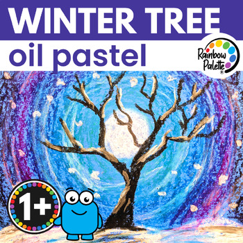 Oil Pastel Winter Tree Art Project for Kids - Buggy and Buddy