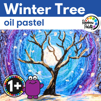 Oil Pastel Winter Tree Art Project for Kids - Buggy and Buddy