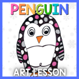 Winter Art Project: Penguin | Sub Plans, Early Finishers, No Prep