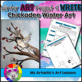 Winter Art Project and Journal Write: Chickadee Mixed Media Art