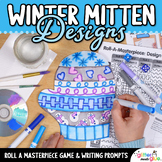 Winter Art Projects: Roll A Mitten Drawing Game, Template,