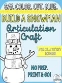 Winter Articulation Craft- Build a Snowman- sh, ch, j, th,