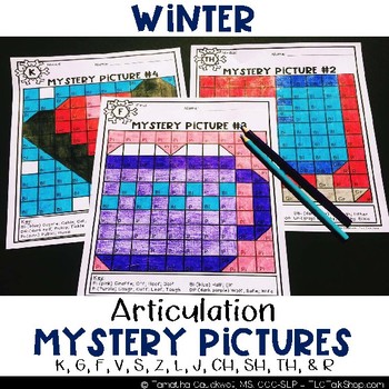 Preview of Winter: Articulation Mystery Pictures