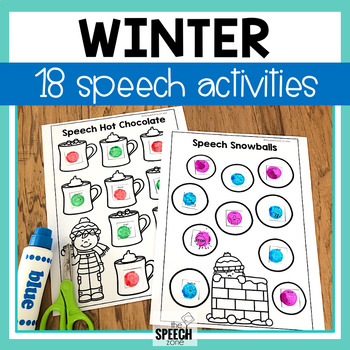 Preview of Winter Articulation Speech Activity Crafts