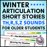 Winter Articulation Stories | TH, R, S, & Z Sounds | Speec