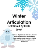 Winter Articulation Syllable Practice