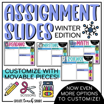 Preview of Winter Assignment Slides | Google Slides & PowerPoint | Classroom Management