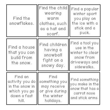 Winter BINGO - Real Photos! by Speech Your Mind | TpT