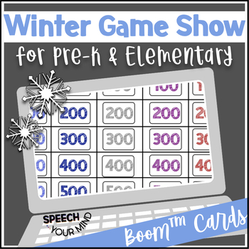 Preview of Winter Language Boom™ Cards Game Show for Pre-K & Elementary