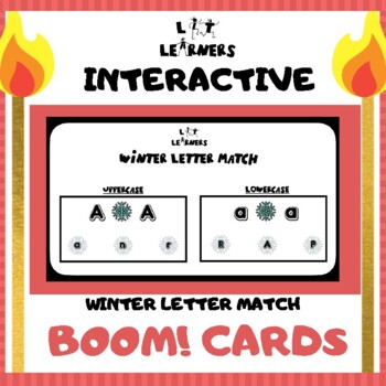 Preview of Winter BOOM! Cards - Snowflake Letter Match created by Lit Learner Interactive