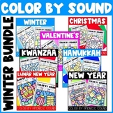 Winter BUNDLE Color by Sound | Color by Code | Coloring Pages