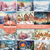 Winter Background Christmas Background for Winter Bulletin