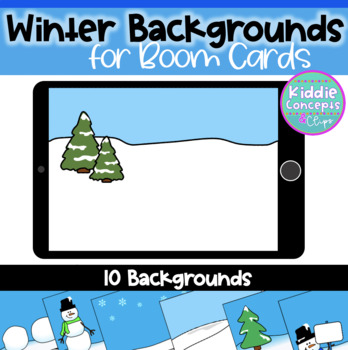 Preview of Winter Backgrounds for Boom Cards™ - Digital Task Card Backgrounds