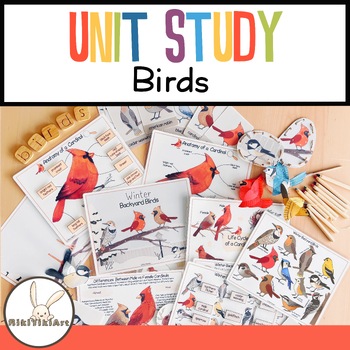 Preview of Winter Backyard Birds Unit Study Charlotte Mason Nature Study Homeschool Bundle