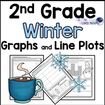 Preview of Winter Bar Graphs Picture Graphs and Line Plots 2nd Grade