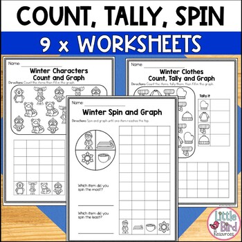 Winter Bar Graphs Worksheets and Activities Roll and Graph Math Center