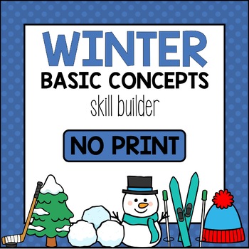 Preview of Winter Basic Concepts - Skill Builder - Digital Boom Cards & Interactive PDF