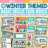 Winter Basic Skills Task Boxes (pre-K and special educatio
