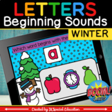 Winter Boom Cards | Digital Beginning Sounds game | Letter