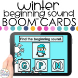 Winter Beginning Sounds Boom™ Cards - Distance Learning fo