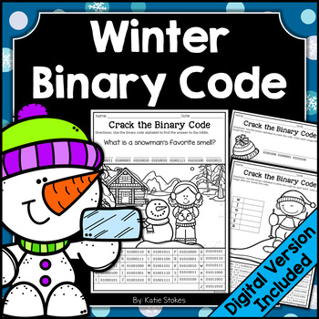 Preview of Winter Binary Code STEM Activities | Printable & Digital