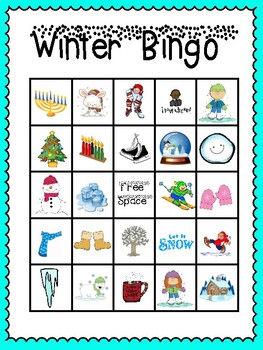 Winter Bingo (30 completely different cards & calling cards included!)