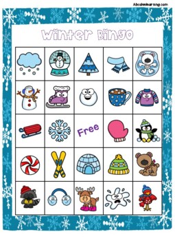 Winter Bingo by ABCDeeLearning | TPT