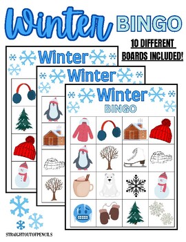 Winter Bingo Classroom Party Fun! by Straight Out of Pencils | TPT