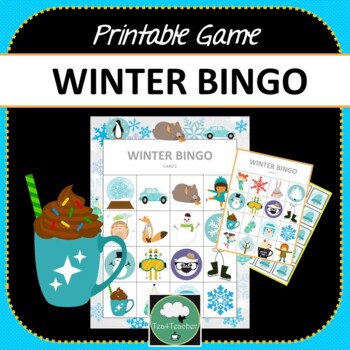 Preview of WINTER BINGO GAME Two Designs PDF + Digital Options