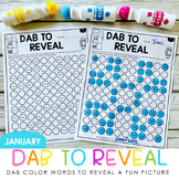 Winter Bingo Dauber Activities - Color Words Activities - 