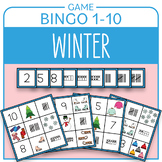 Winter Bingo Game Counting Numbers 1-10, Ten Frames and Ta