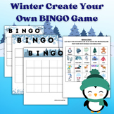 Winter Bingo Game- Create and Cut Your Own Board