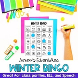 Winter Bingo Game | Vocabulary Words | Language Arts Activity