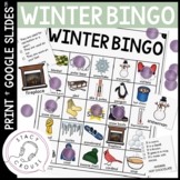 Winter Bingo Speech Therapy Game Language Vocabulary Print