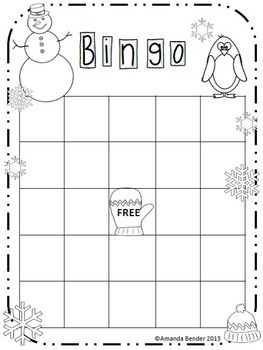 Winter Bingo Sheet by Precisely Primary Teachers Pay Teachers