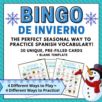 Preview of Winter Bingo in Spanish  Bingo de Invierno   Lotería de Invierno