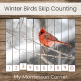 Winter Birds Skip Counting Puzzles, Montessori Math Extens