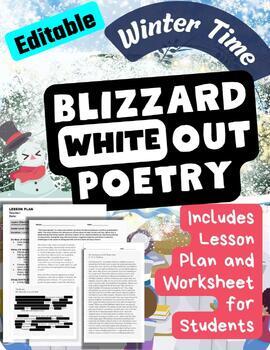Preview of Winter Blackout "White-out" Poetry Classic Wintertime Holiday Stories No Prep