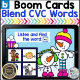 Winter Blending CVC Words Boom Cards
