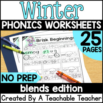 Preview of Winter Blends and Digraphs Activities | Winter Blends