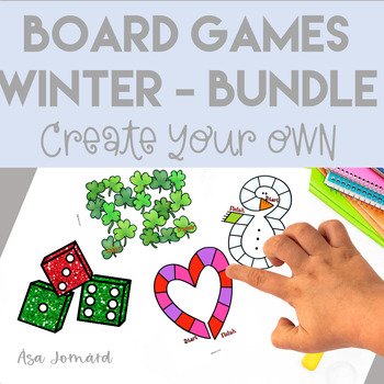 Preview of Winter Board Game Bundle | Create Your Own Activity